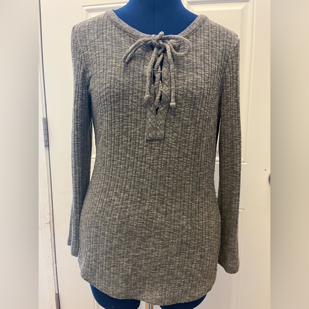 Lucky Brand Gray Knit Sweater